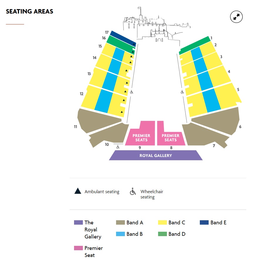 Seating Areas of Edinburgh Military Tatoo