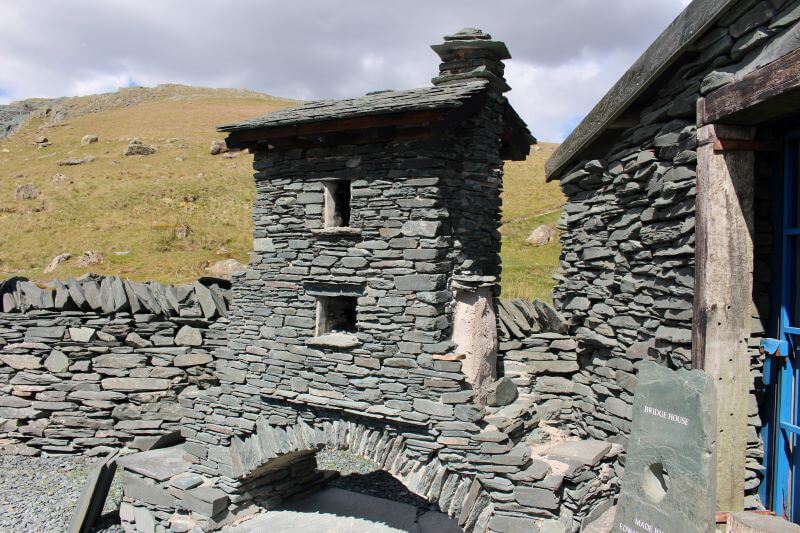 a miniture of Bridge House at Honiston Slate Mine