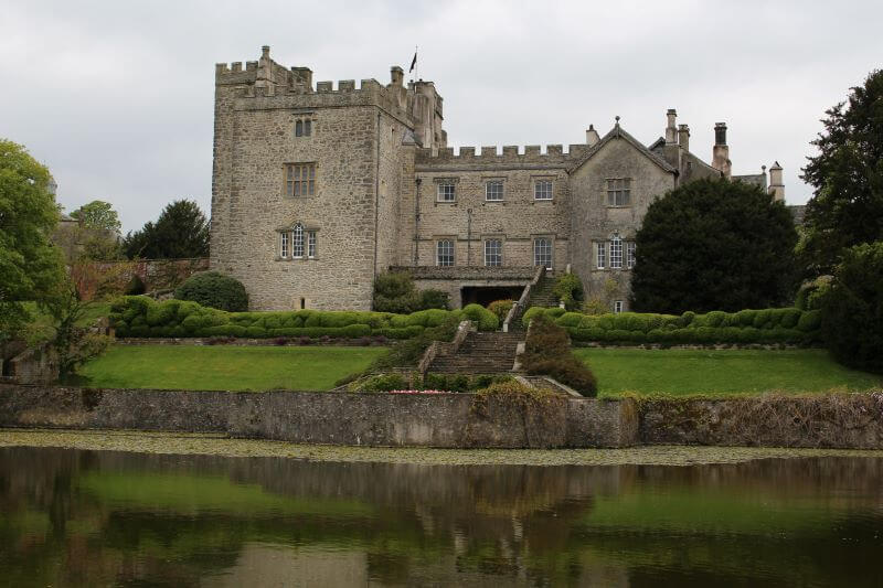 Sizergh Castle from the Lake in the garden