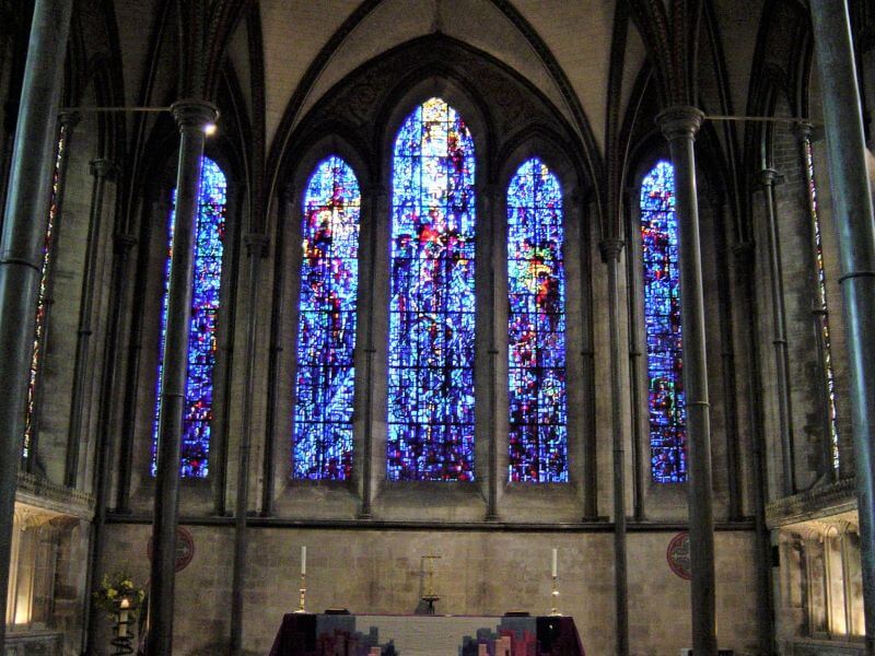 Prisoners of conscience window at Salisbury cathedral