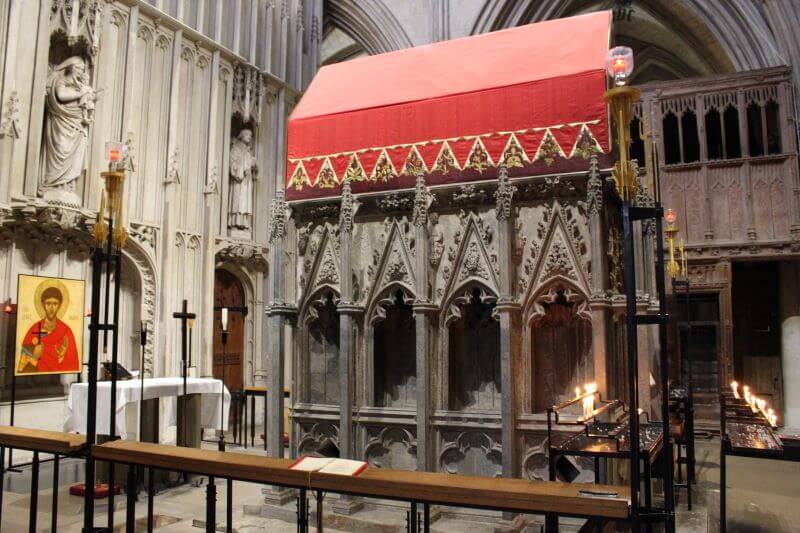 The shrine of St Alban in St Albans Cathedral