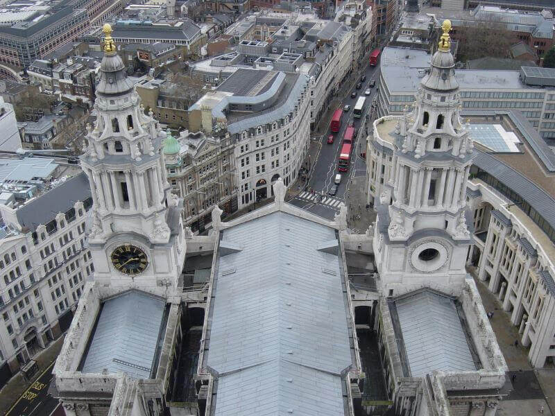 The view from Golden Gallery of St Paul's Cathedral