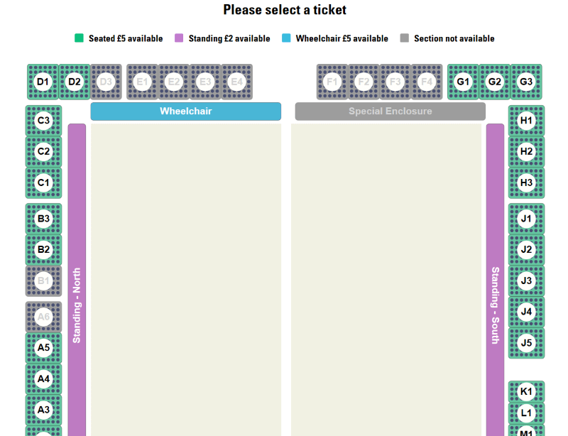 Seating plan of Trooping the Colour