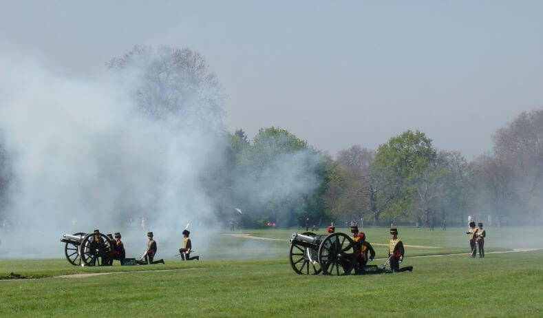 Gun Salutes in Hyde Park on 21st April