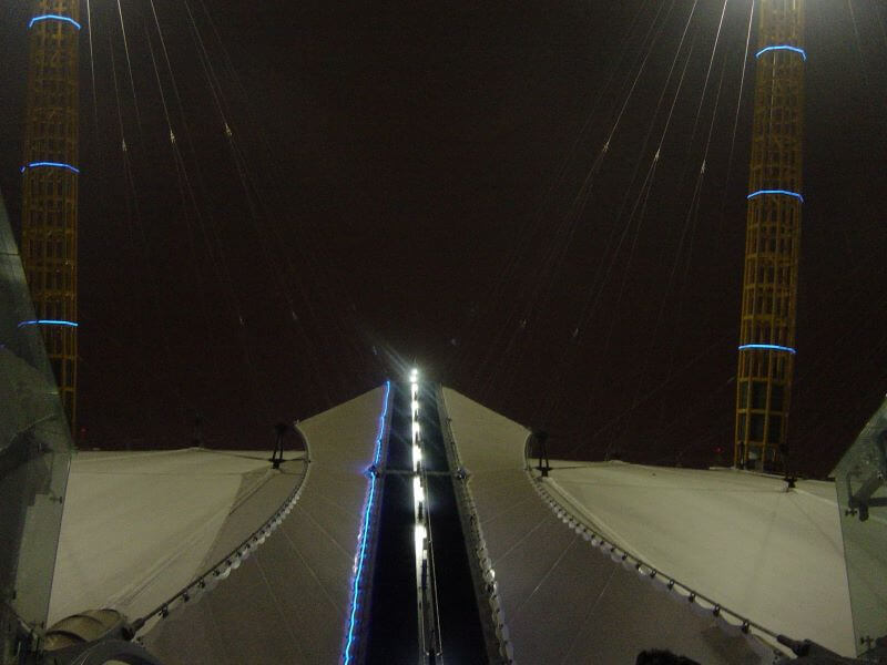 The way to the roof of the O2