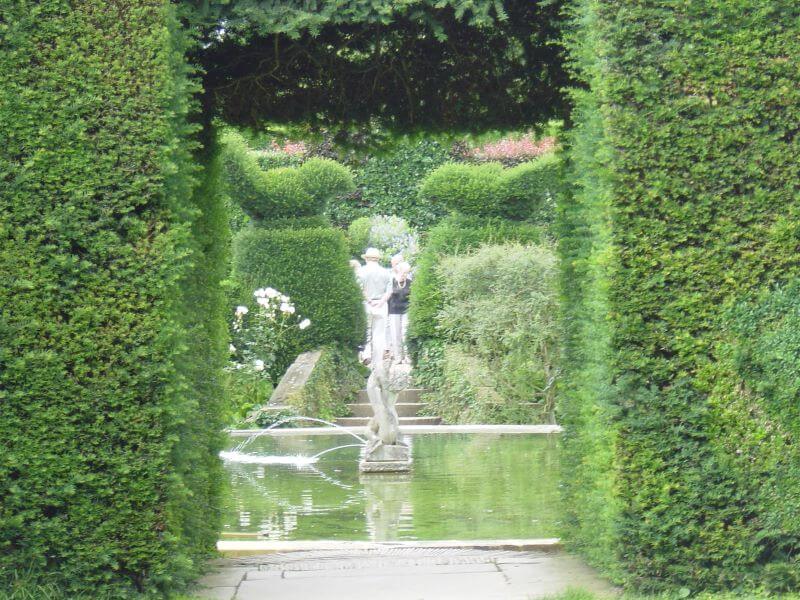 The Bathing Pool Garden to the Fuchsia Garden at Hidcote Manor Garden