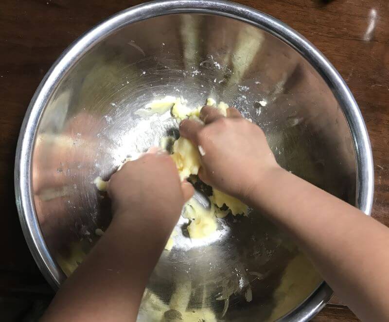 cream unsolted butter and caster sugar