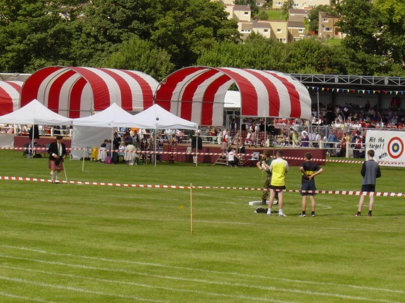 Putting the Stane at Bute Highland Games