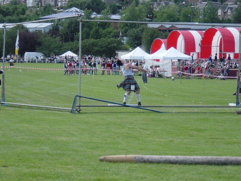 Throwing the Hammer at Bute Highland Games