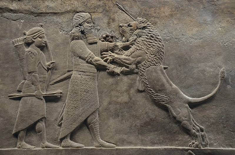 Assyrian lion hunt reliefs