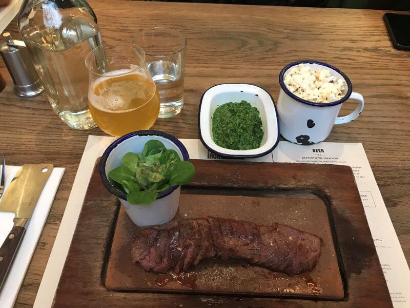 Flat Iron Steak and Creamy Spinach