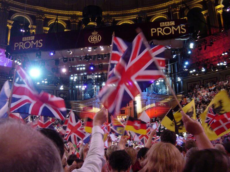Waving flags at the Last Night Proms
