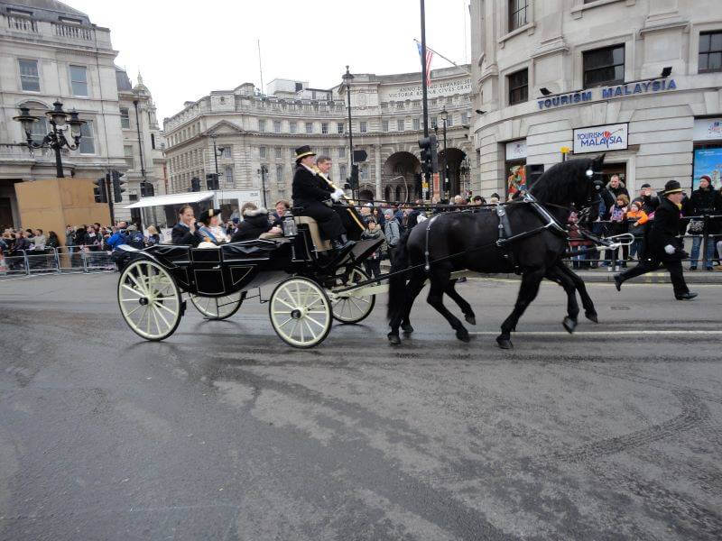 a coach at New Year's Day Parade