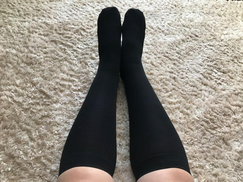 wearing pressure socks