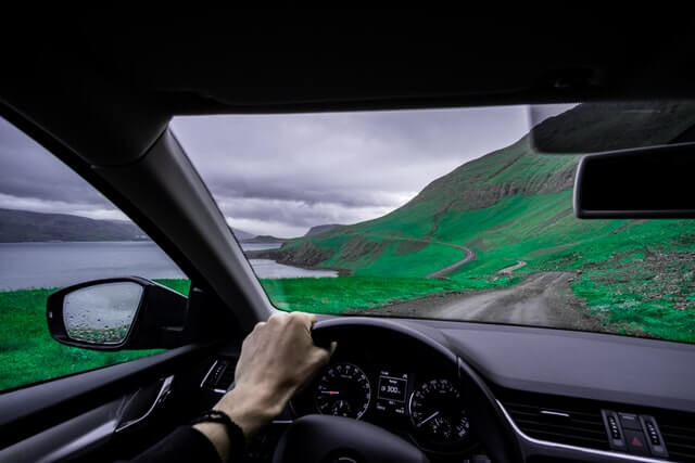 driving a car