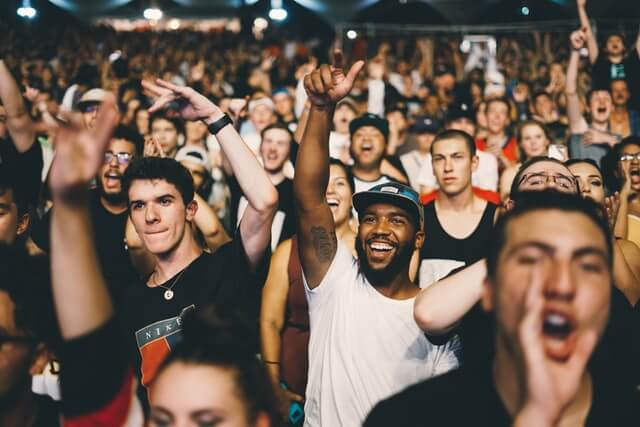 a lot of people raising hands