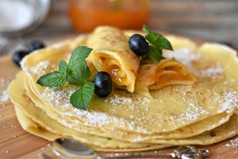 pancake with blueberries