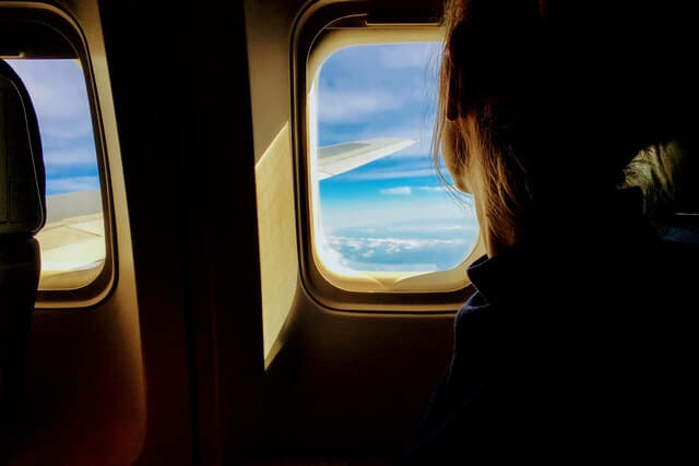 window of airplane