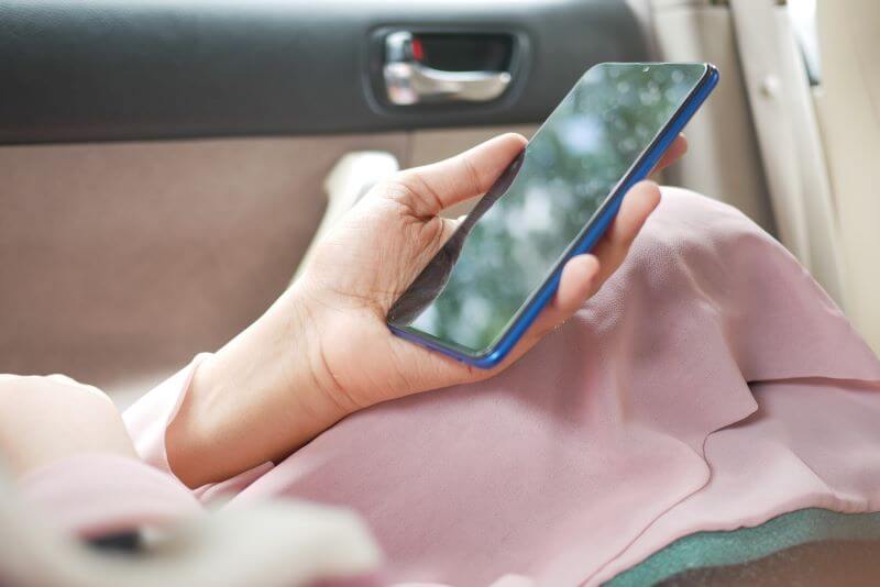 a woman having a smart phone