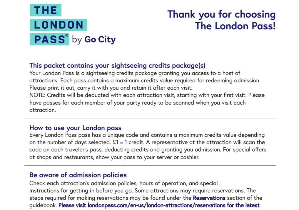 The London Pass Voucher